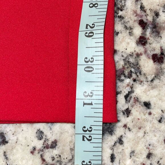 Calvin Klein Womens Cold Shoulder Flutter Sleeve Tie Belt Jumpsuit Red Size 2 - Picture 11 of 11